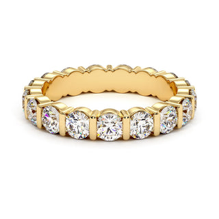 Alliance Montaigne Diamants Barrettes, tour complet de diamants de laboratoire sertis barrettes, or jaune 18 carats — Maison Laveran Paris