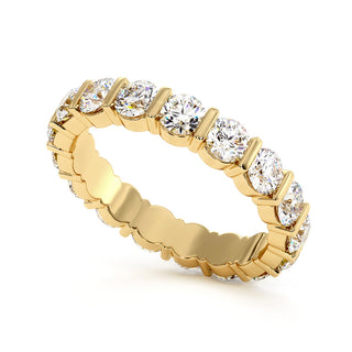 Alliance Montaigne Diamants Barrettes, tour complet de diamants de laboratoire sertis barrettes, or jaune 18 carats — Maison Laveran Paris