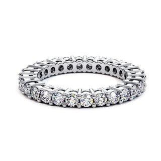 Alliance Montaigne Diamants Ronds, tour complet de diamants de laboratoire, or blanc 18 carats ou platine 950 — Maison Laveran Paris
