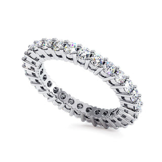 Alliance Montaigne Diamants Ronds, tour complet de diamants de laboratoire, or blanc 18 carats ou platine 950 — Maison Laveran Paris