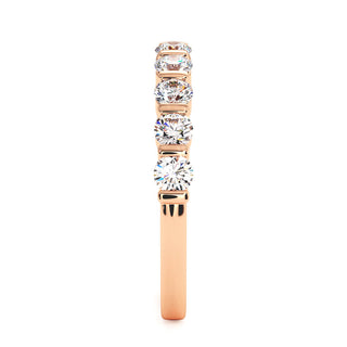 Demi-Alliance Montaigne Barrettes, diamants de laboratoire, or rose 18 carats — Maison Laveran Paris