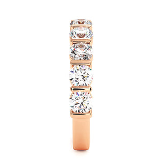 Demi-Alliance Montaigne Barrettes, diamants de laboratoire, or rose 18 carats — Maison Laveran Paris