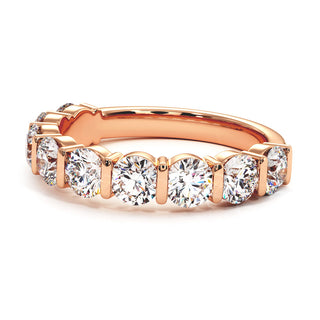Demi-Alliance Montaigne Barrettes, diamants de laboratoire, or rose 18 carats — Maison Laveran Paris