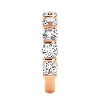 Demi-Alliance Montaigne Barrettes, diamants de laboratoire, or rose 18 carats — Maison Laveran Paris