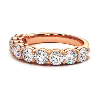 Demi-Alliance Montaigne Diamants Ronds 9 pierres, diamants de laboratoire, or rose 18 carats — Maison Laveran Paris