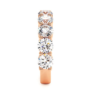 Demi-Alliance Montaigne Diamants Ronds 9 pierres, diamants de laboratoire, or rose 18 carats — Maison Laveran Paris