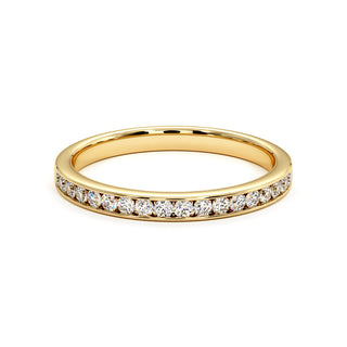 Demi-Alliance Concorde, diamants de laboratoire sertis grain, or jaune 18 carats — Maison Laveran Paris