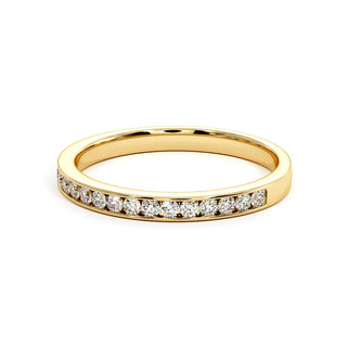 Demi-Alliance Concorde, diamants de laboratoire sertis grain, or jaune 18 carats — Maison Laveran Paris