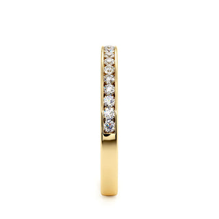 Demi-Alliance Concorde, diamants de laboratoire sertis grain, or jaune 18 carats — Maison Laveran Paris