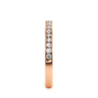 Demi-Alliance Concorde, diamants de laboratoire sertis grain, or rose 18 carats — Maison Laveran Paris