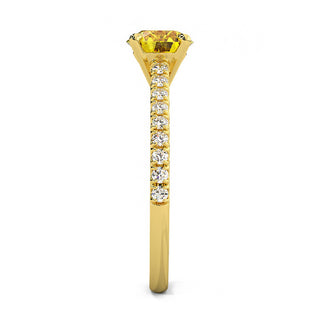 Bague Vendôme Diamant Jaune Rond, diamant de laboratoire jaune, or jaune 18 carats — Maison Laveran Paris
