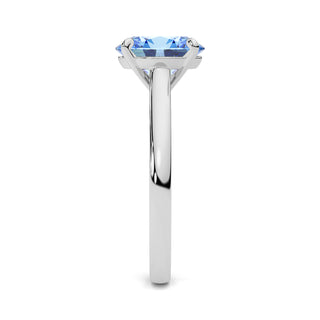 Bague Montaigne Diamant Bleu Ovale