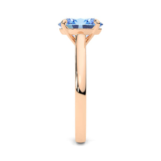 Bague Montaigne Diamant Bleu Ovale