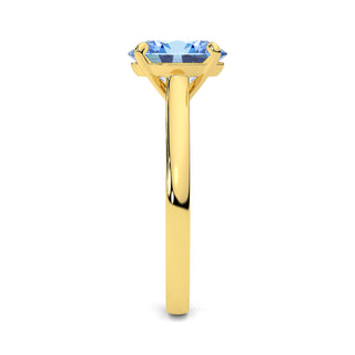 Bague Montaigne Diamant Bleu Ovale