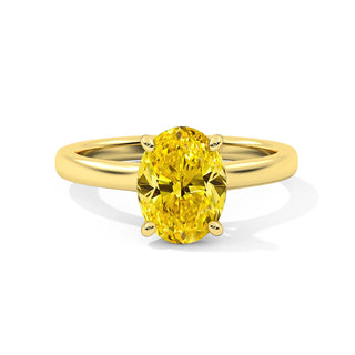Bague Montaigne Diamant Jaune Ovale