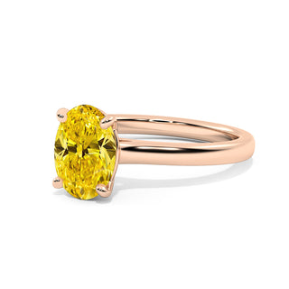Bague Montaigne Diamant Jaune Ovale
