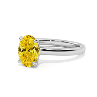 Bague Montaigne Diamant Jaune Ovale