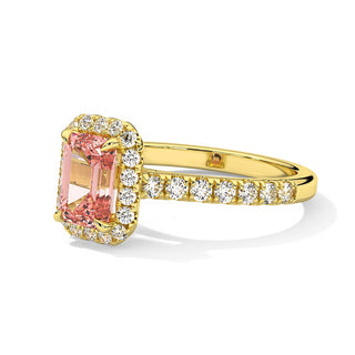 Bague Odéon Diamants Rose Taille Emeraude