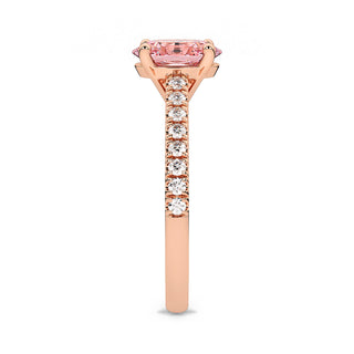 Bague Vendôme Diamant Rose Ovale, diamant de laboratoire rose, or rose 18 carats — Maison Laveran Paris