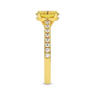 Bague Vendôme Diamant Jaune Ovale, diamant de laboratoire jaune, or jaune 18 carats — Maison Laveran Paris