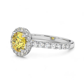 Bague Odéon Diamants Jaune Rond