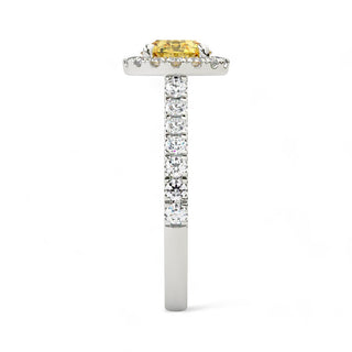 Bague Odéon Diamants Jaune Rond