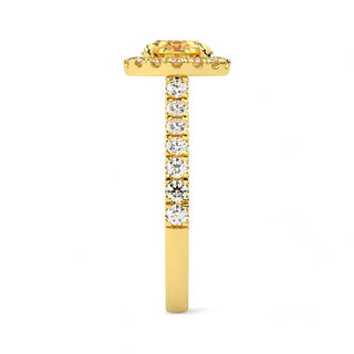 Bague Odéon Diamants Jaune Rond