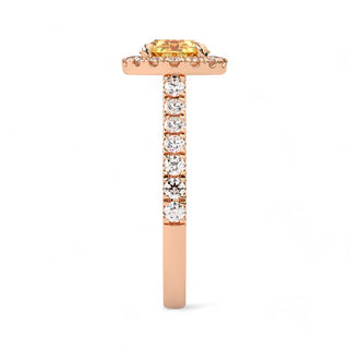 Bague Odéon Diamants Jaune Rond