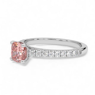 Bague Montaigne Diamant Rose Coussin