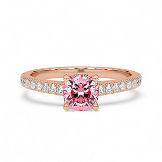 Bague Montaigne Diamant Rose Coussin
