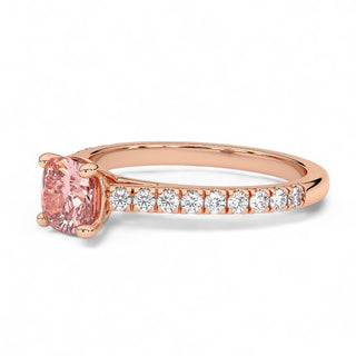 Bague Montaigne Diamant Rose Coussin