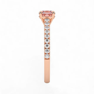 Bague Montaigne Diamant Rose Coussin
