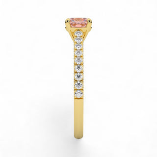Bague Montaigne Diamant Rose Coussin