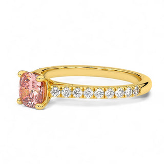 Bague Montaigne Diamant Rose Coussin