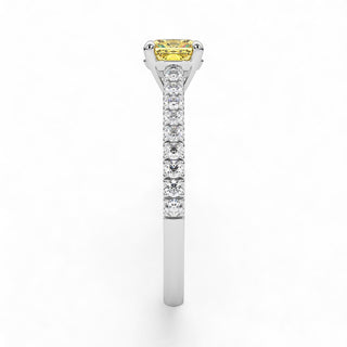 Bague Montaigne Diamant Jaune Coussin