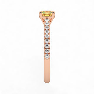 Bague Montaigne Diamant Jaune Coussin