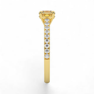 Bague Montaigne Diamant Jaune Coussin