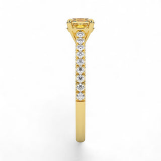 Bague Montaigne Diamant Jaune Coussin