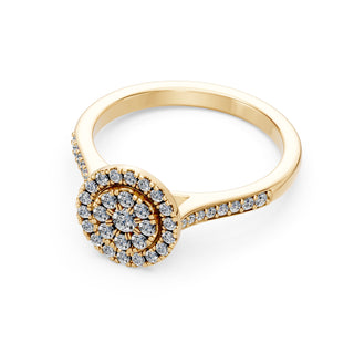 Bague Mirabeau, pavage de diamants de laboratoire, or jaune 18 carats — Maison Laveran Paris