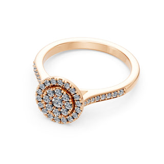 Bague Mirabeau, pavage de diamants de laboratoire, or rose 18 carats — Maison Laveran Paris
