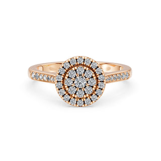 Bague Mirabeau, pavage de diamants de laboratoire, or rose 18 carats — Maison Laveran Paris