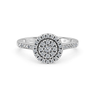 Bague Mirabeau, pavage de diamants de laboratoire, or blanc 18 carats ou platine 950 — Maison Laveran Paris