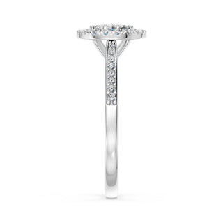 Bague Mirabeau, pavage de diamants de laboratoire, or blanc 18 carats ou platine 950 — Maison Laveran Paris