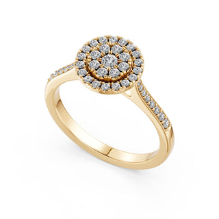 Bague Mirabeau, pavage de diamants de laboratoire, or jaune 18 carats — Maison Laveran Paris