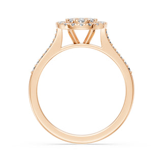 Bague Mirabeau, pavage de diamants de laboratoire, or rose 18 carats — Maison Laveran Paris