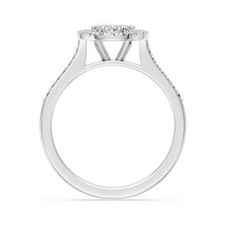 Bague Mirabeau, pavage de diamants de laboratoire, or blanc 18 carats ou platine 950 — Maison Laveran Paris