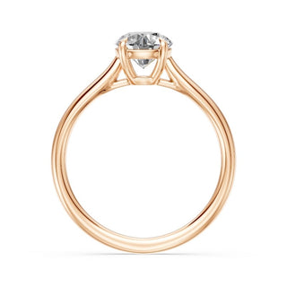 Bague Solitaire Opéra, solitaire diamant de laboratoire, or rose 18 carats — Maison Laveran Paris