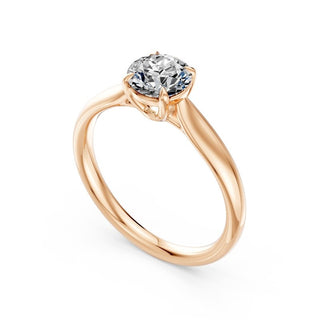 Bague Solitaire Opéra, solitaire diamant de laboratoire, or rose 18 carats — Maison Laveran Paris