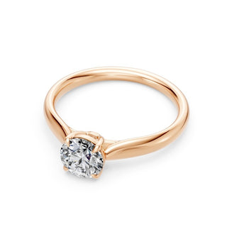 Bague Solitaire Opéra, solitaire diamant de laboratoire, or rose 18 carats — Maison Laveran Paris