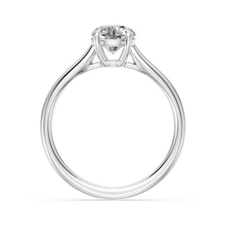Bague Solitaire Opéra, solitaire diamant de laboratoire, or blanc 18 carats ou platine 950 — Maison Laveran Paris